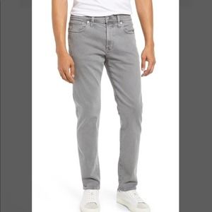 Madewell Mens Garment Dyed Stretch Slim Jeans Coastal Gravel Grey Size 36x32